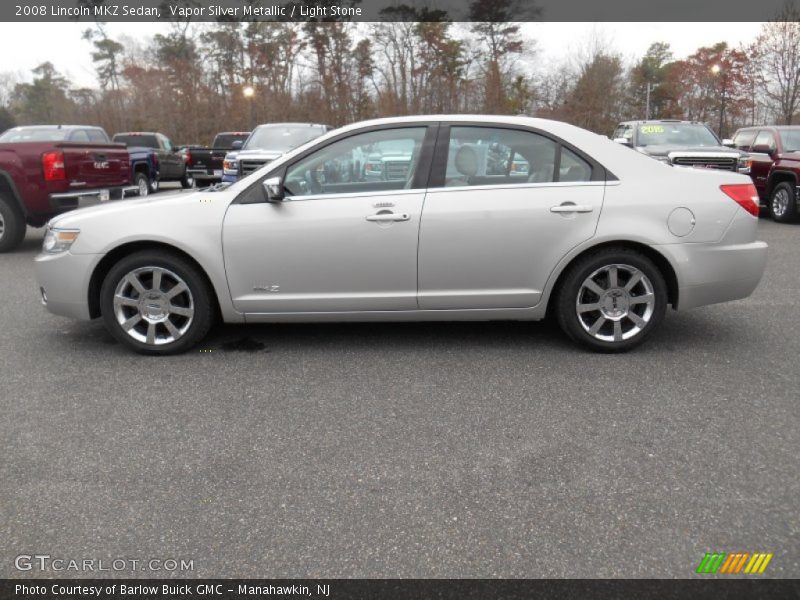 Vapor Silver Metallic / Light Stone 2008 Lincoln MKZ Sedan