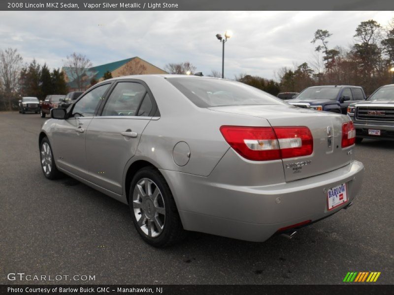 Vapor Silver Metallic / Light Stone 2008 Lincoln MKZ Sedan