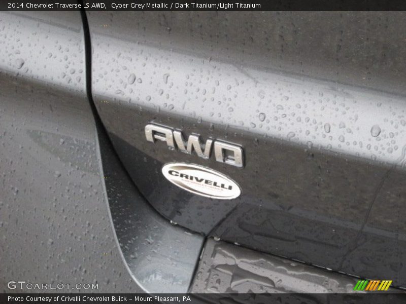 Cyber Grey Metallic / Dark Titanium/Light Titanium 2014 Chevrolet Traverse LS AWD