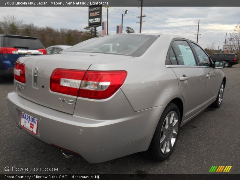 Vapor Silver Metallic / Light Stone 2008 Lincoln MKZ Sedan