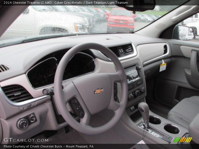 Cyber Grey Metallic / Dark Titanium/Light Titanium 2014 Chevrolet Traverse LS AWD