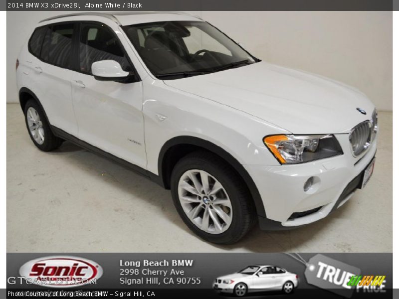 Alpine White / Black 2014 BMW X3 xDrive28i