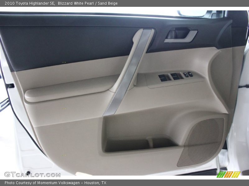 Blizzard White Pearl / Sand Beige 2010 Toyota Highlander SE