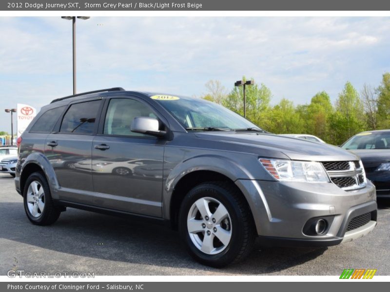 Storm Grey Pearl / Black/Light Frost Beige 2012 Dodge Journey SXT