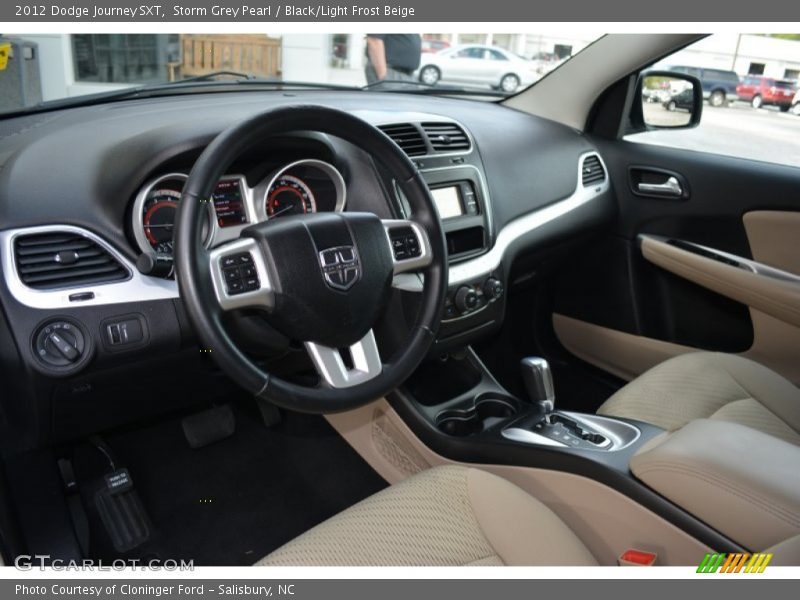 Storm Grey Pearl / Black/Light Frost Beige 2012 Dodge Journey SXT