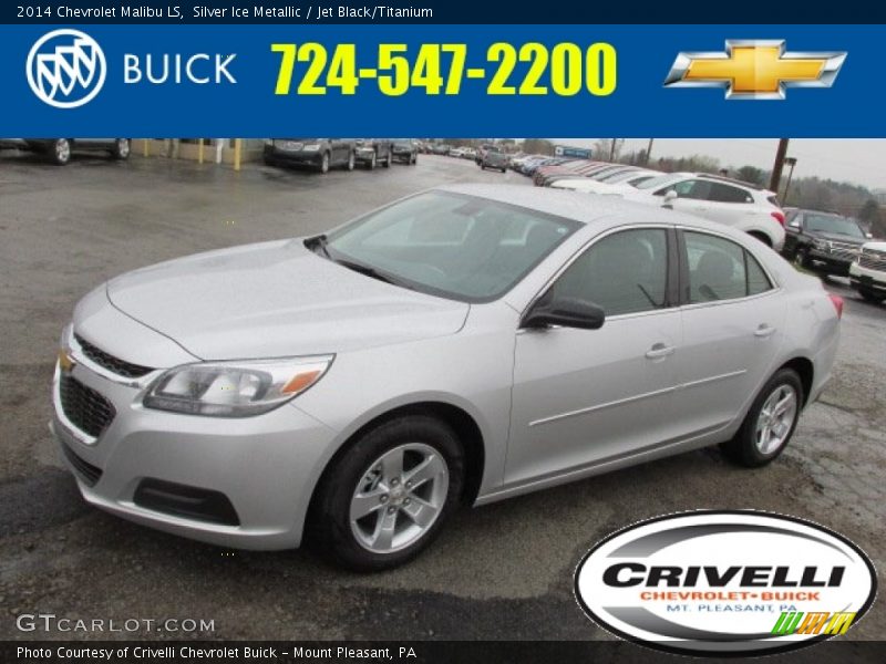 Silver Ice Metallic / Jet Black/Titanium 2014 Chevrolet Malibu LS