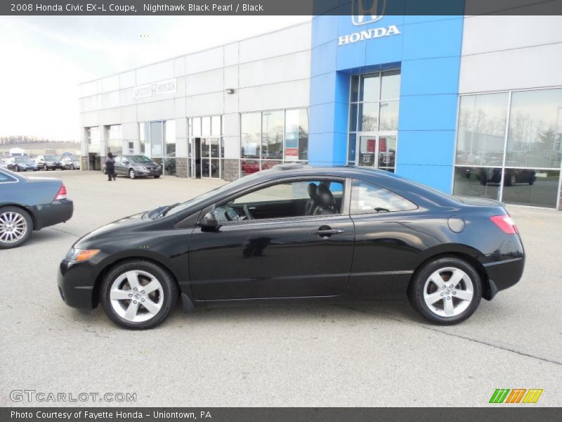 Nighthawk Black Pearl / Black 2008 Honda Civic EX-L Coupe