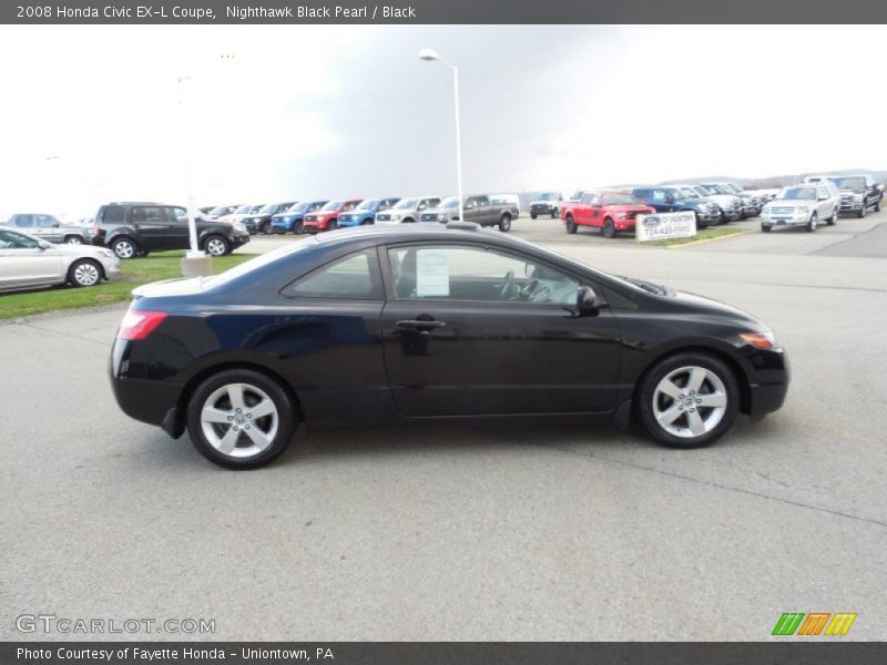 Nighthawk Black Pearl / Black 2008 Honda Civic EX-L Coupe