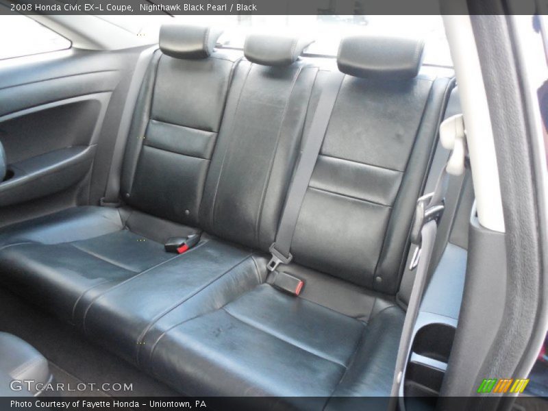 Nighthawk Black Pearl / Black 2008 Honda Civic EX-L Coupe