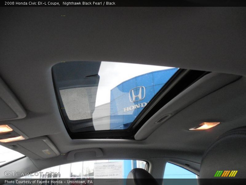 Nighthawk Black Pearl / Black 2008 Honda Civic EX-L Coupe