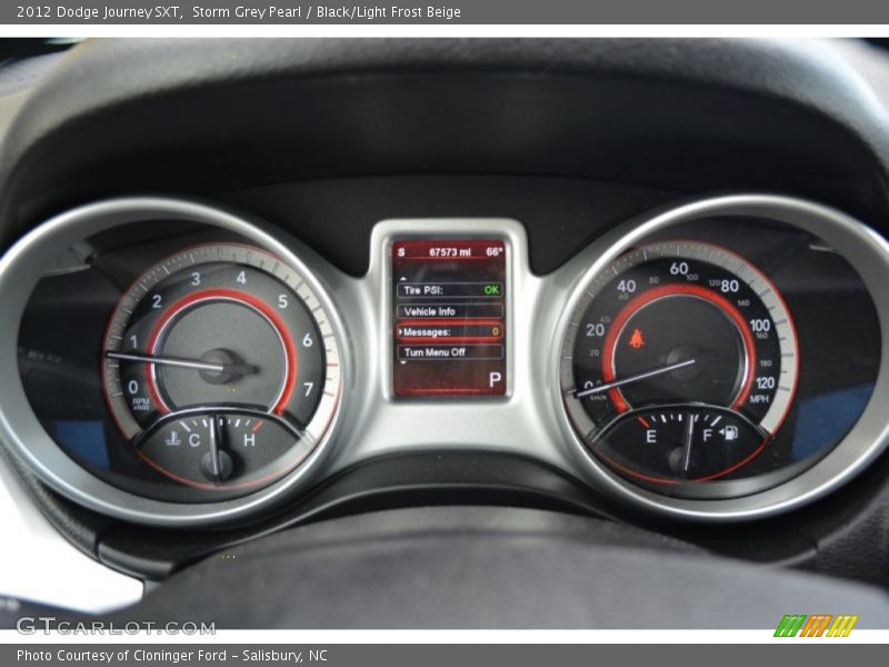 Storm Grey Pearl / Black/Light Frost Beige 2012 Dodge Journey SXT