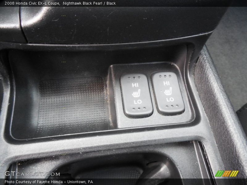 Nighthawk Black Pearl / Black 2008 Honda Civic EX-L Coupe