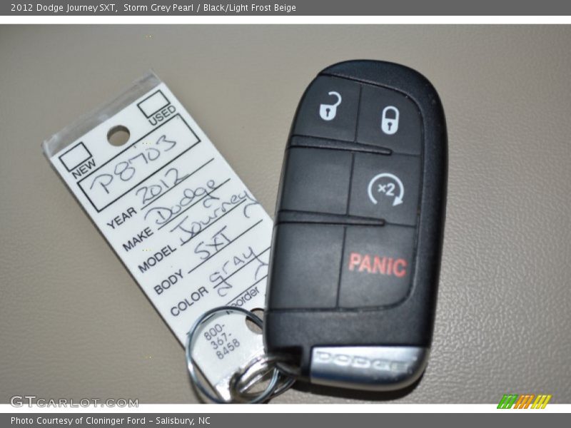 Storm Grey Pearl / Black/Light Frost Beige 2012 Dodge Journey SXT