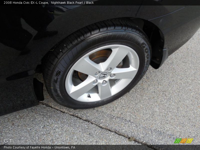 Nighthawk Black Pearl / Black 2008 Honda Civic EX-L Coupe