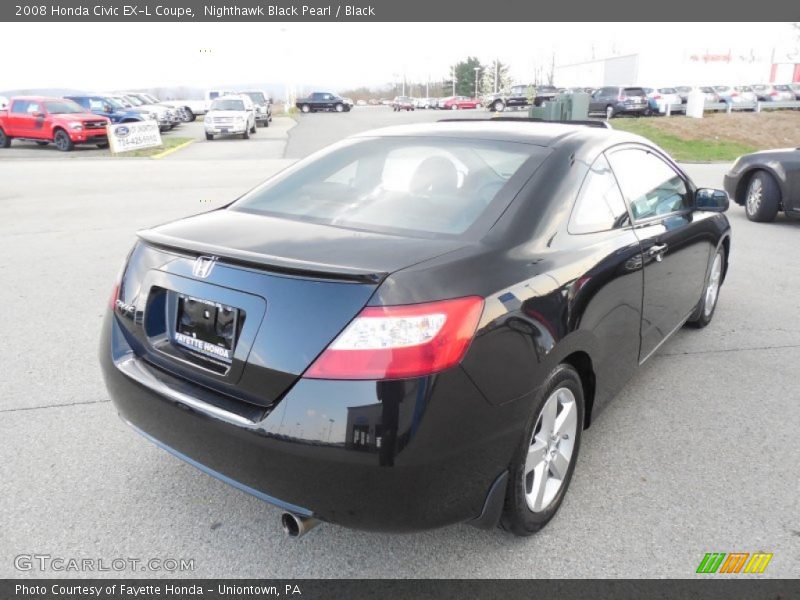 Nighthawk Black Pearl / Black 2008 Honda Civic EX-L Coupe