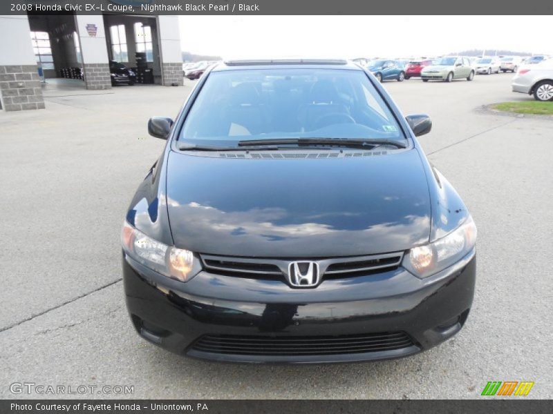Nighthawk Black Pearl / Black 2008 Honda Civic EX-L Coupe