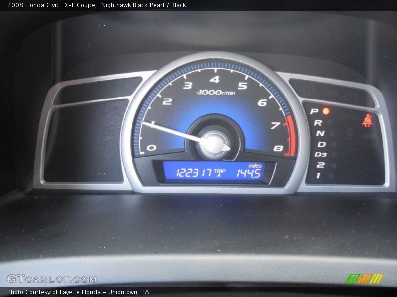 Nighthawk Black Pearl / Black 2008 Honda Civic EX-L Coupe
