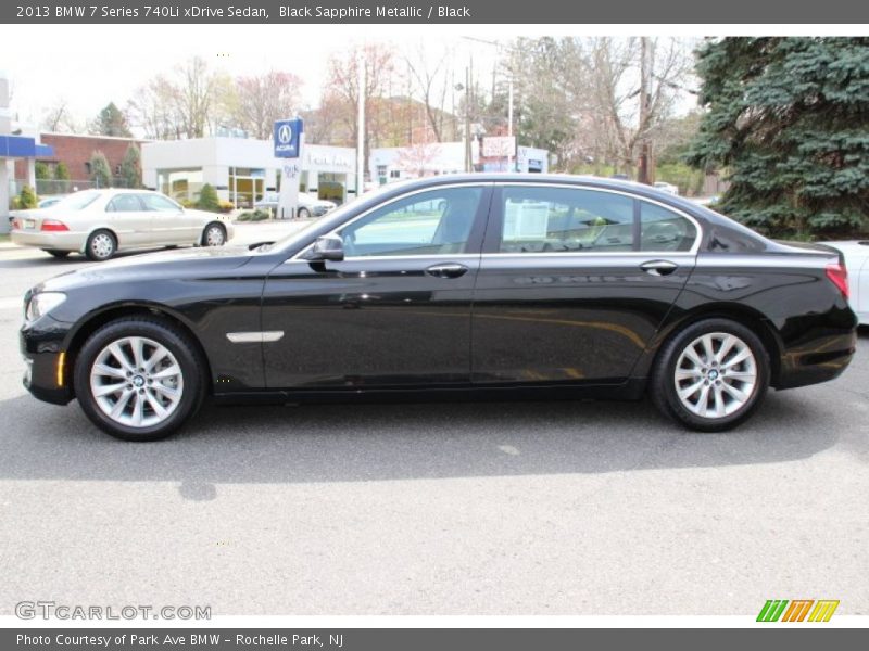 Black Sapphire Metallic / Black 2013 BMW 7 Series 740Li xDrive Sedan