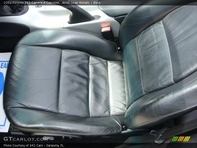 Arctic Silver Metallic / Black 2001 Porsche 911 Carrera 4 Cabriolet