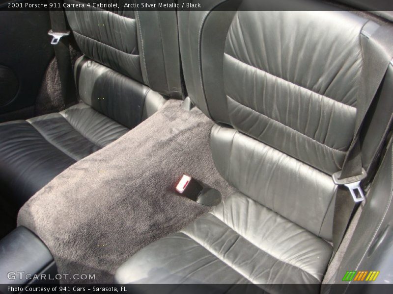Arctic Silver Metallic / Black 2001 Porsche 911 Carrera 4 Cabriolet