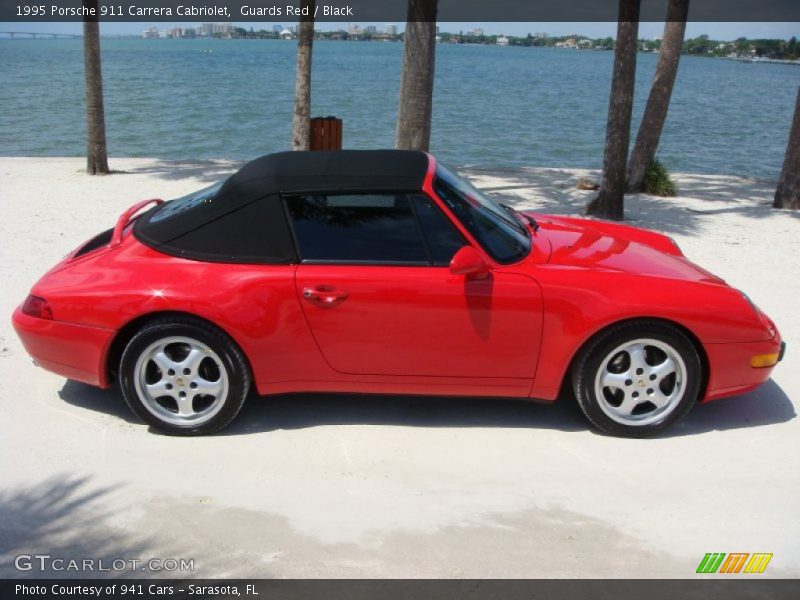 Guards Red / Black 1995 Porsche 911 Carrera Cabriolet