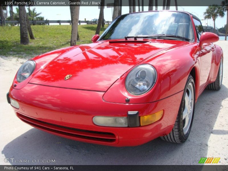 Guards Red / Black 1995 Porsche 911 Carrera Cabriolet