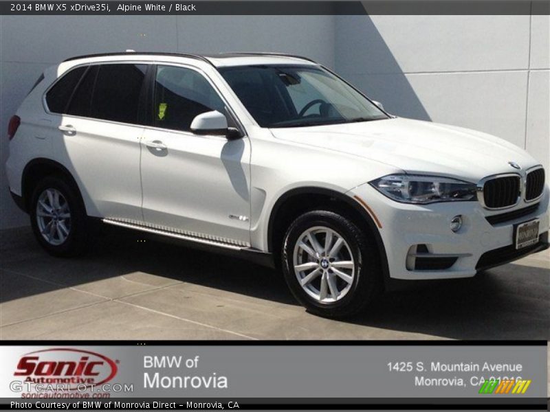 Alpine White / Black 2014 BMW X5 xDrive35i