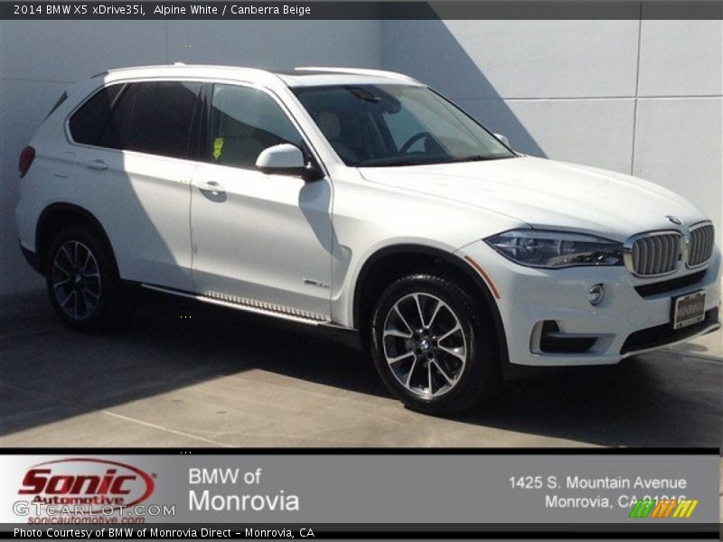 Alpine White / Canberra Beige 2014 BMW X5 xDrive35i