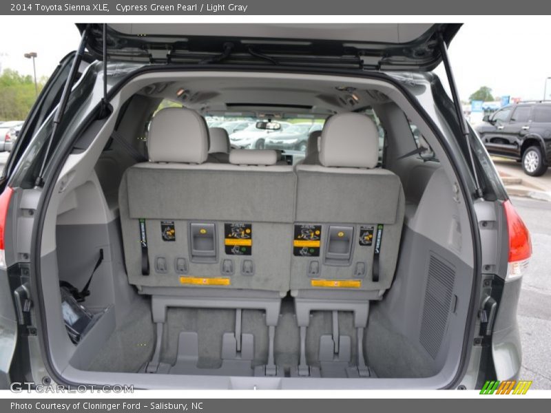 Cypress Green Pearl / Light Gray 2014 Toyota Sienna XLE