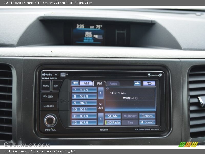 Cypress Green Pearl / Light Gray 2014 Toyota Sienna XLE
