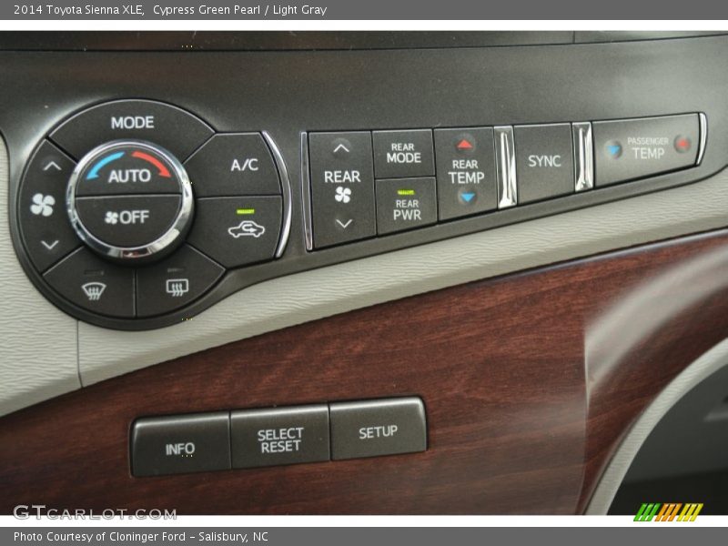 Cypress Green Pearl / Light Gray 2014 Toyota Sienna XLE