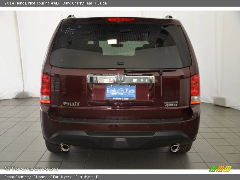 Dark Cherry Pearl / Beige 2014 Honda Pilot Touring 4WD
