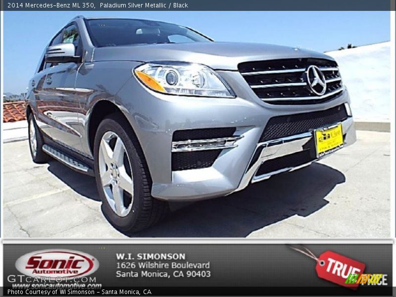 Paladium Silver Metallic / Black 2014 Mercedes-Benz ML 350