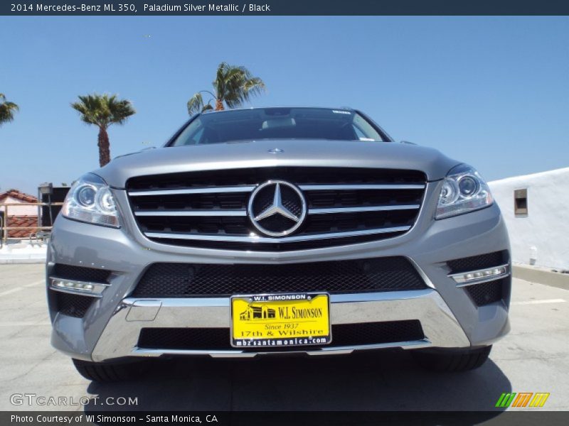 Paladium Silver Metallic / Black 2014 Mercedes-Benz ML 350