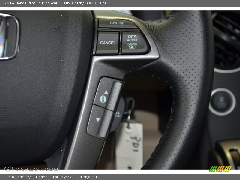 Dark Cherry Pearl / Beige 2014 Honda Pilot Touring 4WD