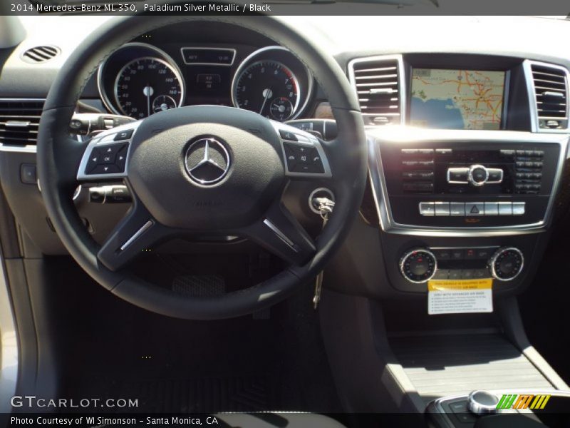 Paladium Silver Metallic / Black 2014 Mercedes-Benz ML 350