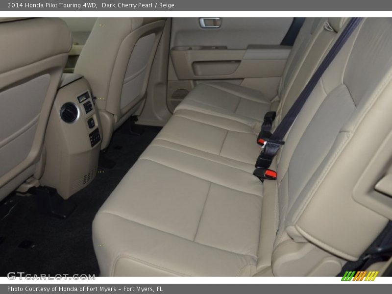Dark Cherry Pearl / Beige 2014 Honda Pilot Touring 4WD