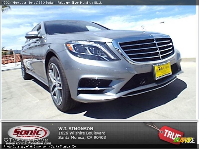 Paladium Silver Metallic / Black 2014 Mercedes-Benz S 550 Sedan