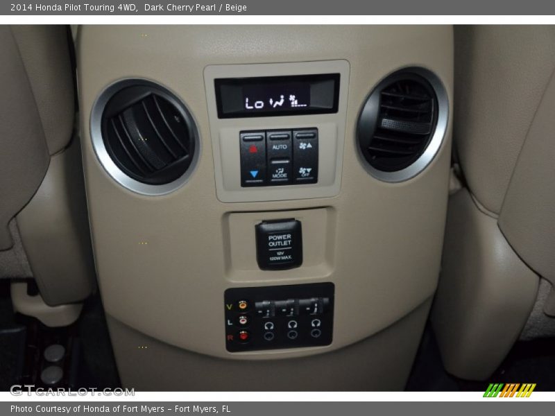 Dark Cherry Pearl / Beige 2014 Honda Pilot Touring 4WD