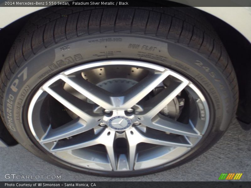 Paladium Silver Metallic / Black 2014 Mercedes-Benz S 550 Sedan