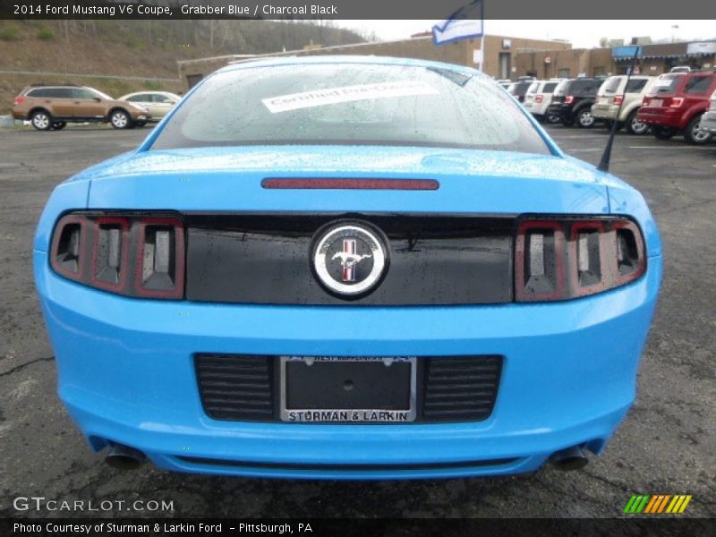 Grabber Blue / Charcoal Black 2014 Ford Mustang V6 Coupe