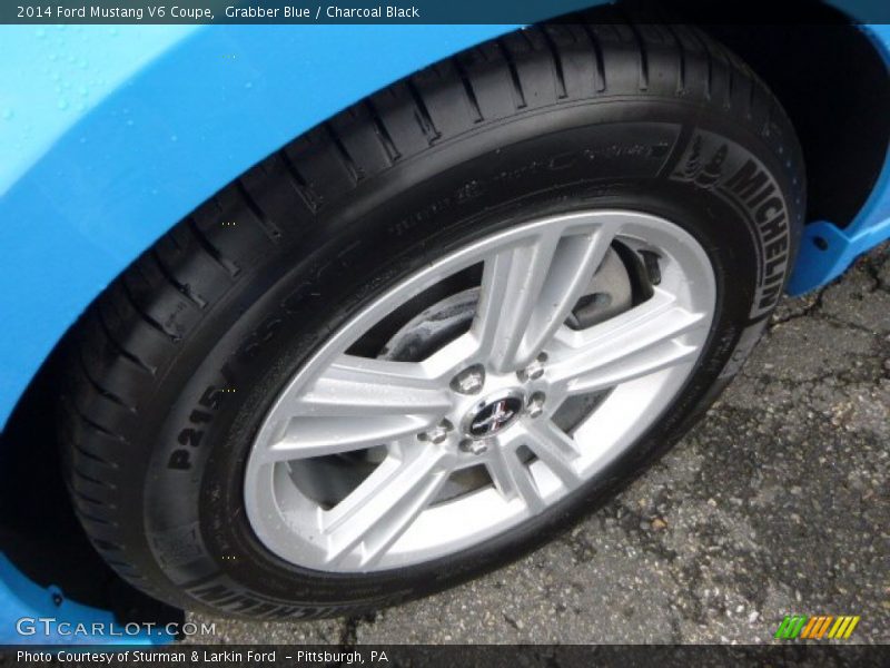 Grabber Blue / Charcoal Black 2014 Ford Mustang V6 Coupe