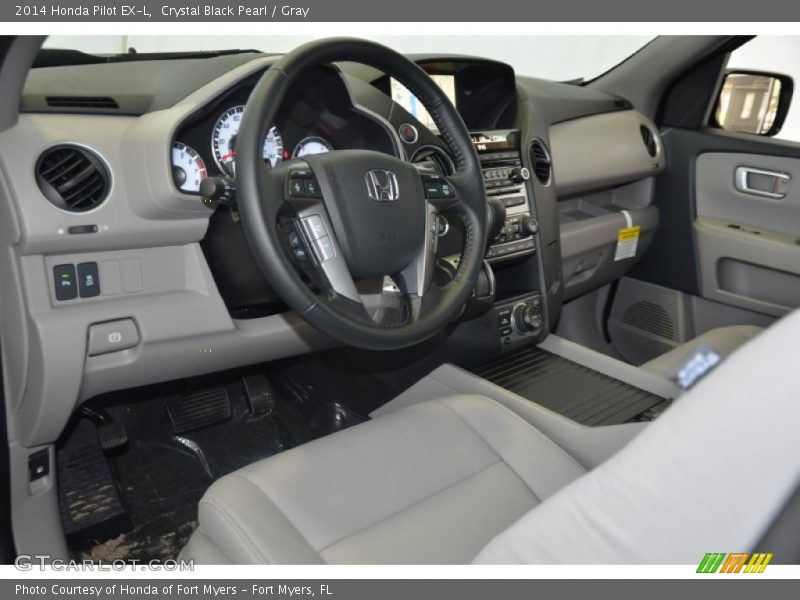 Crystal Black Pearl / Gray 2014 Honda Pilot EX-L