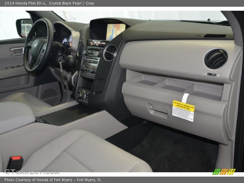 Crystal Black Pearl / Gray 2014 Honda Pilot EX-L