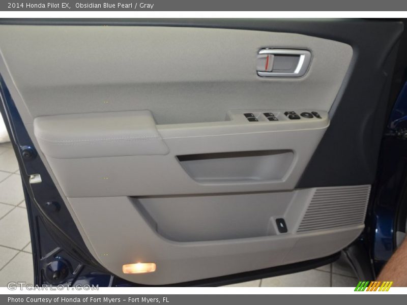 Obsidian Blue Pearl / Gray 2014 Honda Pilot EX