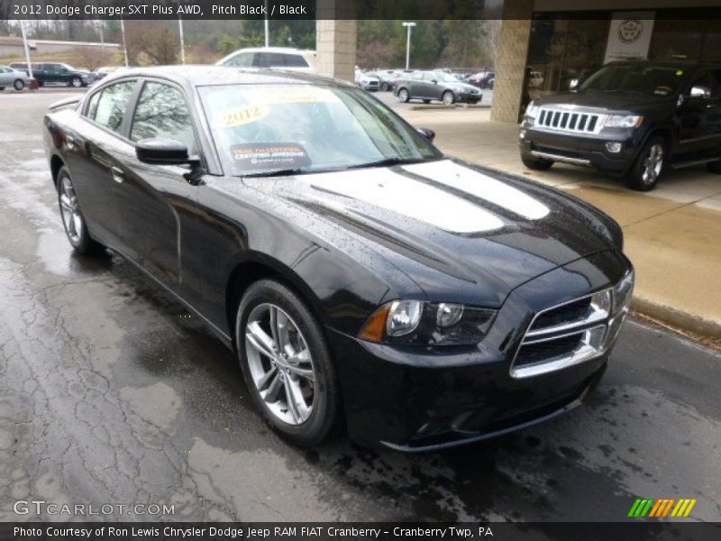 Pitch Black / Black 2012 Dodge Charger SXT Plus AWD