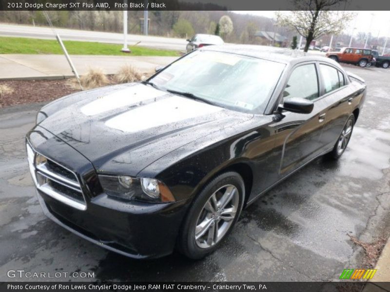 Pitch Black / Black 2012 Dodge Charger SXT Plus AWD