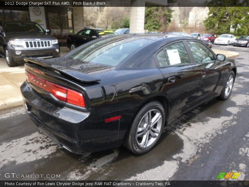 Pitch Black / Black 2012 Dodge Charger SXT Plus AWD