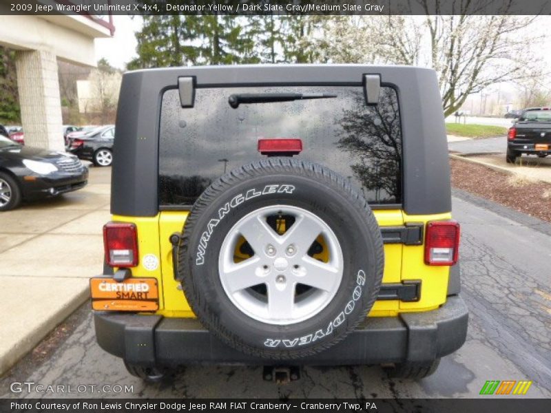 Detonator Yellow / Dark Slate Gray/Medium Slate Gray 2009 Jeep Wrangler Unlimited X 4x4