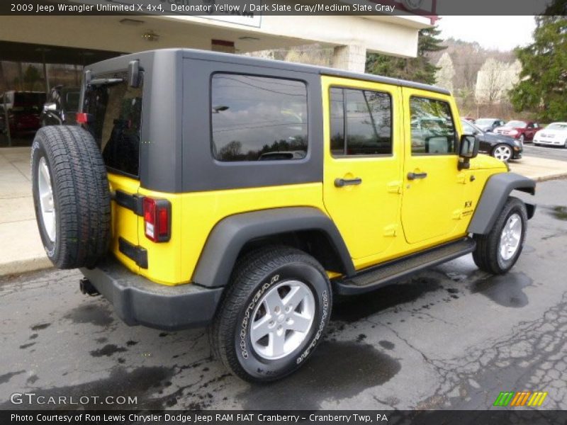 Detonator Yellow / Dark Slate Gray/Medium Slate Gray 2009 Jeep Wrangler Unlimited X 4x4